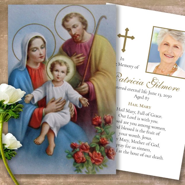 Sympatkort för Heliga av nedsatt njurfunktion Visitkort (catholic, religious, celebration of life, in loving memory of, prayer cards for bereavement)