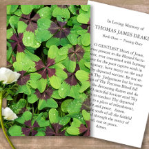 Sympatkort för Klöver-minnesbön för förlust