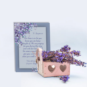 Sympatkort för Lavender Blue Vår Lilacs Inbjudningar