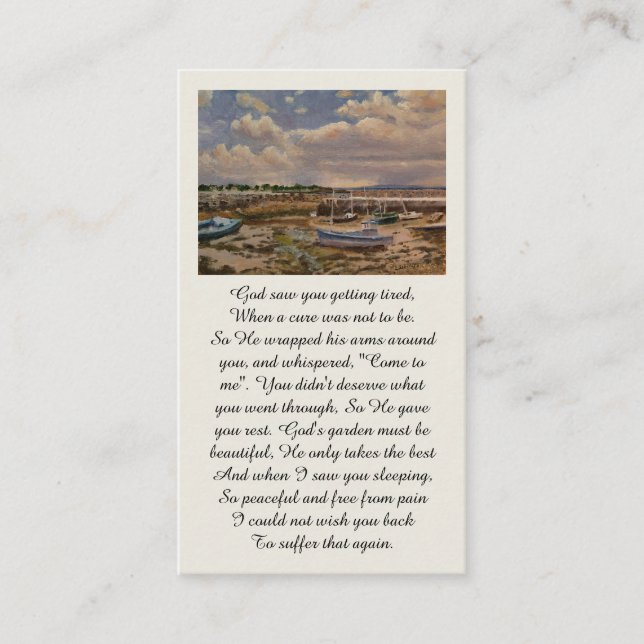 Sympatkort för medkänsla med djupt kända kondolean visitkort (Framsida)