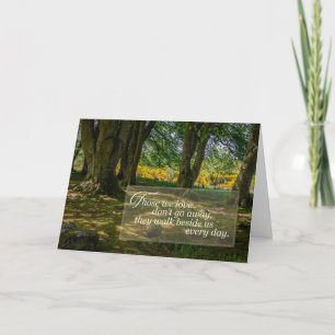 Sympatkort Serene Forest Glade Greeting Card Kort