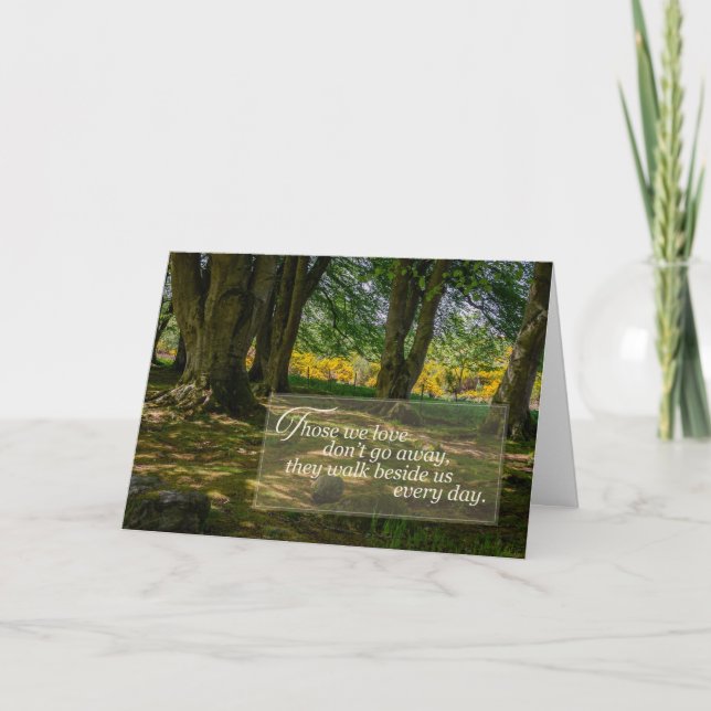 Sympatkort | Serene Forest Glade Greeting Card Kort (Framsida)