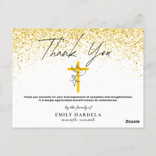 Symphaty Funeral Tack You Card - Kor och Dove Vykort