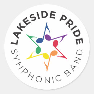 Symphonic Band Sticker Runt Klistermärke