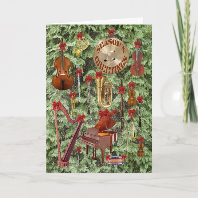 Symphonic säsong hälsningar helgkort (Framsida)