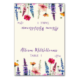Symphony Fish Icon - bröllop Place card-Wildblomma Bordsnummer