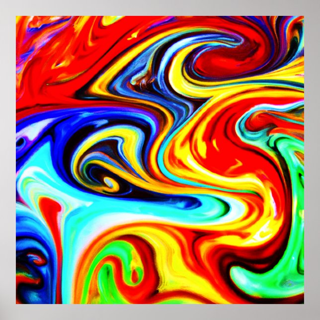 Symphony för abstrakt Färg Poster (Framsidan)