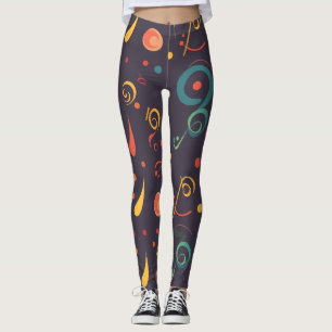 Symphony för abstrakt Music Note Leggings