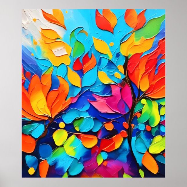 Symphony för brant Blommigt Poster (Framsidan)