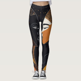 "Symphony in Black: Couple Art Leggings" Leggings
