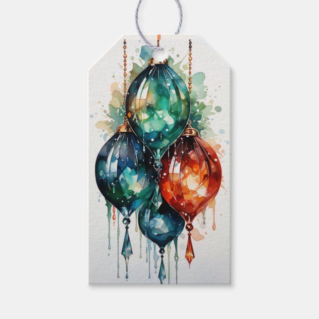 Symphony med Scarlet & Spruce: En Fusion Red & Grö Presentetikett (Framsidan)