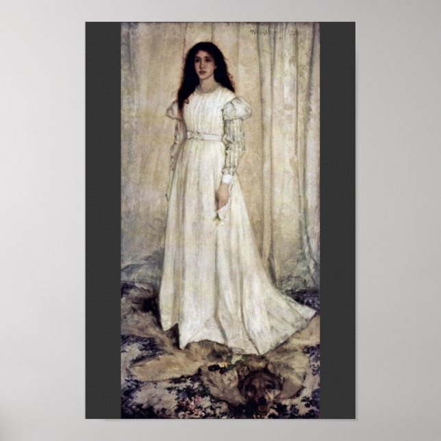 Symphony nr 1 på tråd i vitt av James Abb Poster (Framsidan)