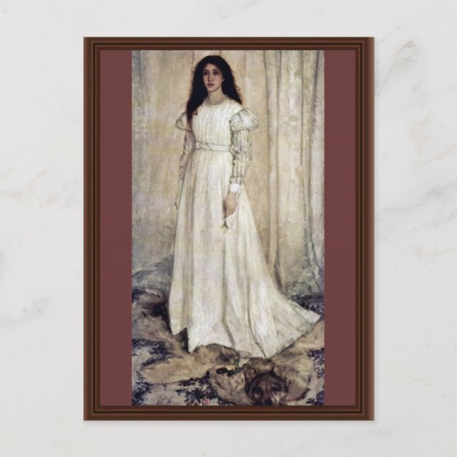 Symphony nr 1 på tråd i vitt av James Abb Vykort (Framsida)