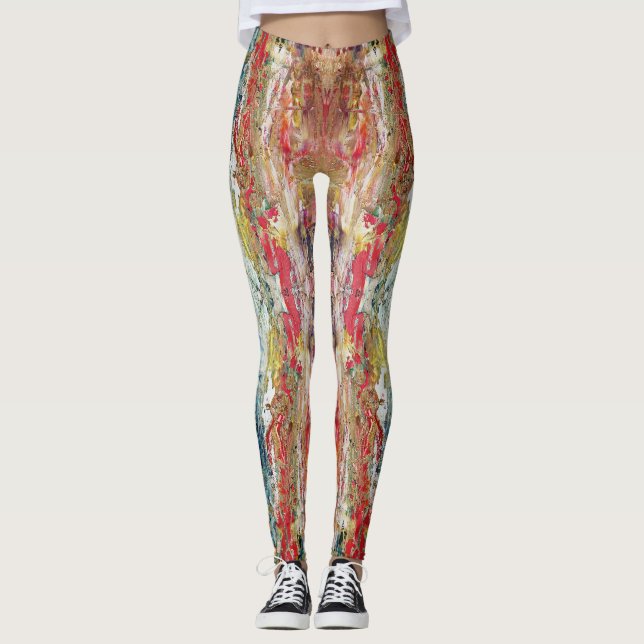 Symphony of Chaos - Abstrakt Real Artists Palette Leggings (Framsida)