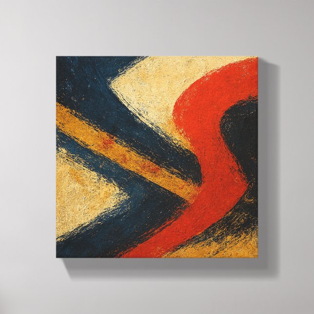 "Symphony of Currents" Kyoto Edo Abstract Canvastryck (Framsida)