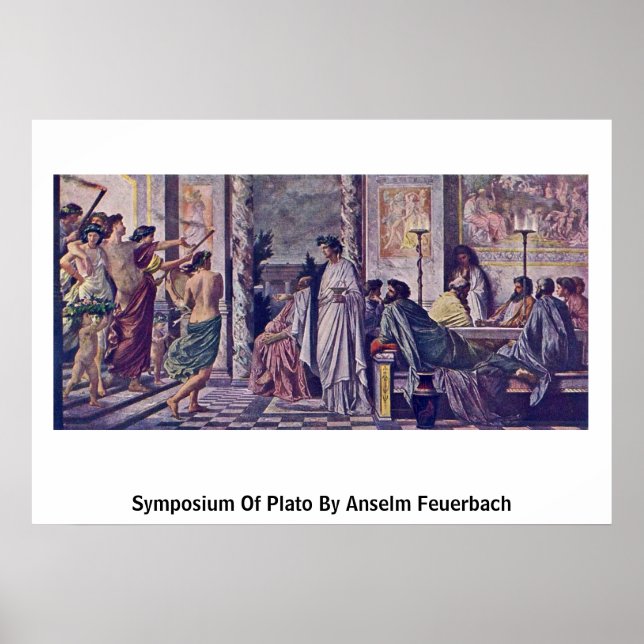 Symposium av Plato av Anselm Feuerbach Poster (Framsidan)