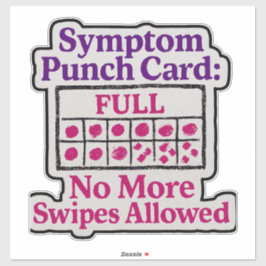 Symptomstämpelkort – Inga fler svep tillåts Klistermärken
