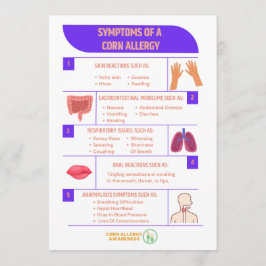 Symtom på ett Maj-kort 5 x 7 Meny