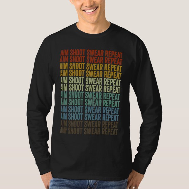 Symtombild Swear Repeat Archer Bow and Arrow Shoot T Shirt (Framsida)