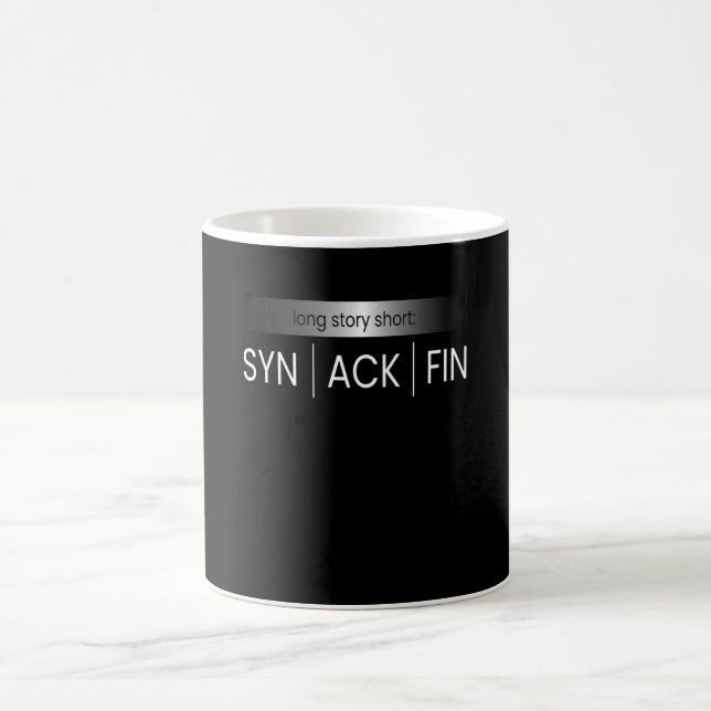 SYN-ACIN-kod för IT-Hacker Kaffemugg (Center)