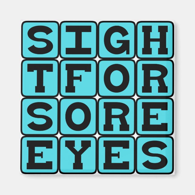 Syn för ömma ögon, lindrande närvaro magnet (Framsidan)