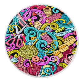 Syn och nittering av keramiska knop knopp