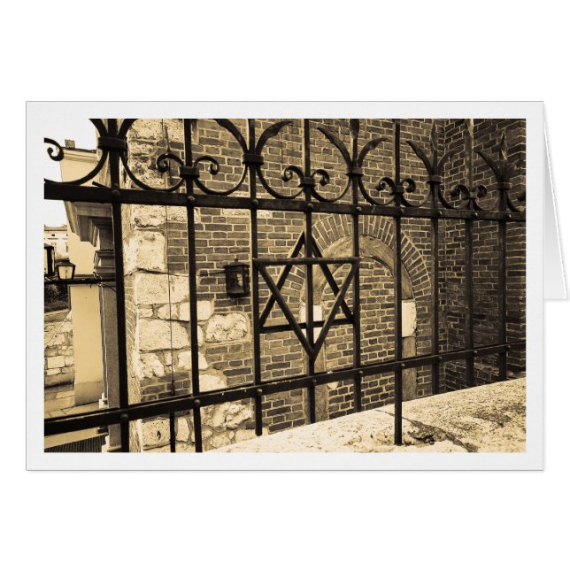 Synagoga i Kazimierz Hälsningskort (Framsidan Horizontal)