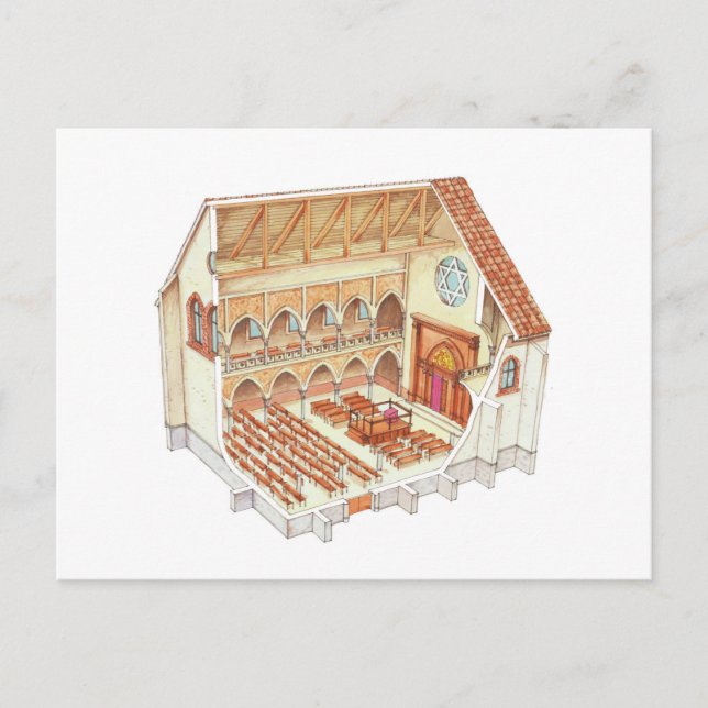 Synagogue. 1500-talet. Centraleuropa Vykort (Framsida)