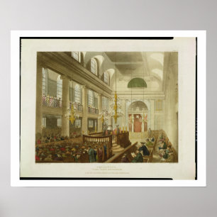Synagogue, Dukes Ställe, Houndsditch, från Ackerma Poster