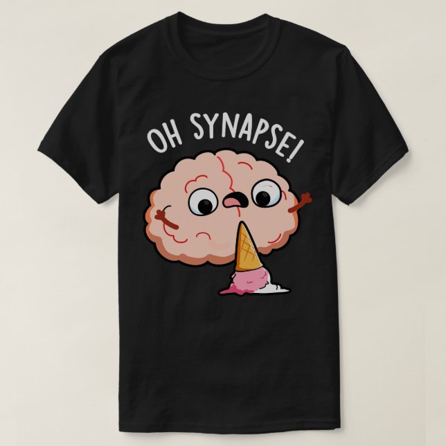 Synapse Funny Brain Pun T Shirt (Design framsida)