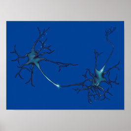 Synapse mellan Neurons, Neuroscience Neuron Poster