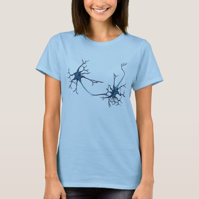 Synapse mellan Neurons, Neuroscience Neuron T Shirt (Framsida)