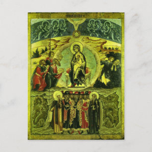 Synaxis of the Theotokos Orthodox Christian Icon Vykort