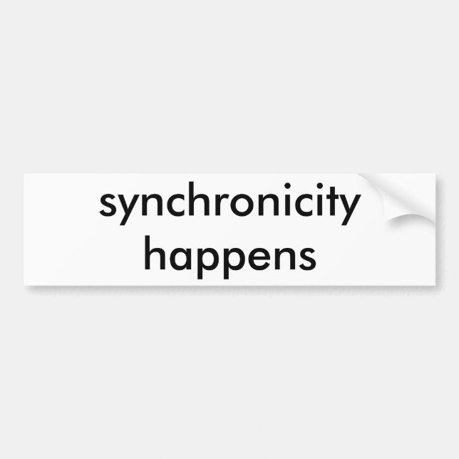 synchronicity (vit på svart) bildekal (Framsidan)