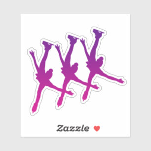 Synchronized Skating Sticker arabesque lila rosa Klistermärken