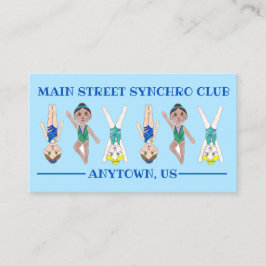 Synchronized Swimming Simma Team Coach Competition Visitkort