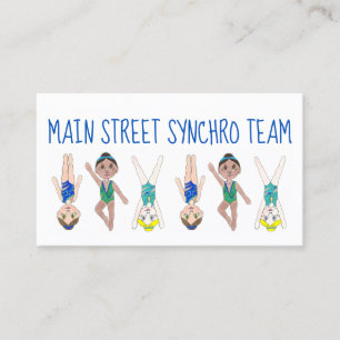 Synchronized Swimming Simma Team Coach Competition Visitkort