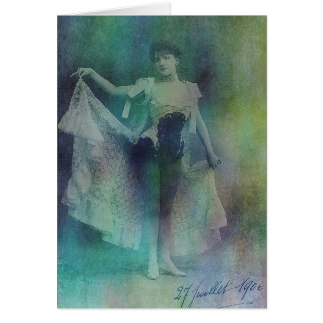 Syncopated dam hälsningskort (Framsidan)