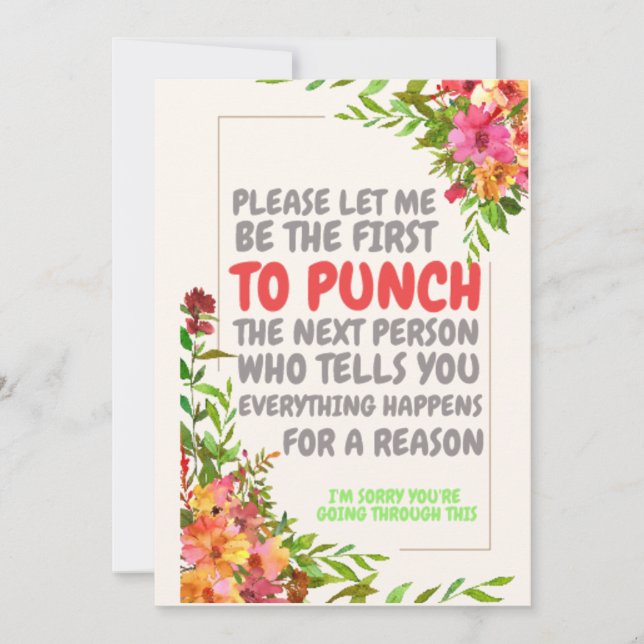 Synd att du inte beklagar dina förlustsympatier. inbjudningar (Framsida)