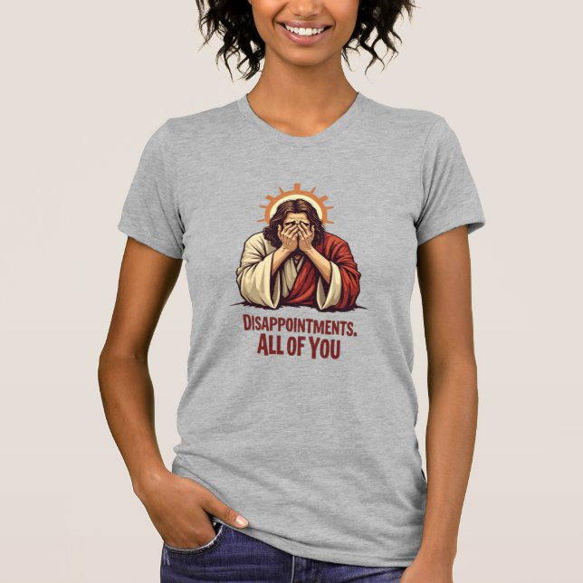 Synd på er alla - Lustigt Jesus Facepalm T Shirt (Framsida)