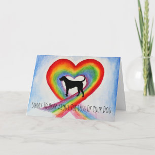 Synd på förlust av Hund Rainbow Bridge Sympathy Kort