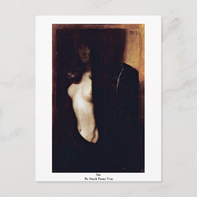 Synda vid fastnade Franz Von Vykort (Framsida)