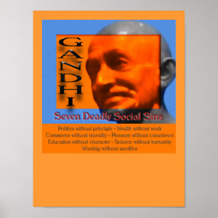 Syndar dödlig social sju erkännandetrycket poster