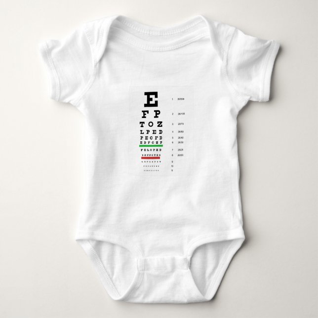 Syndiagram över öga på Snellen för optalmolog Tee (Framsida)