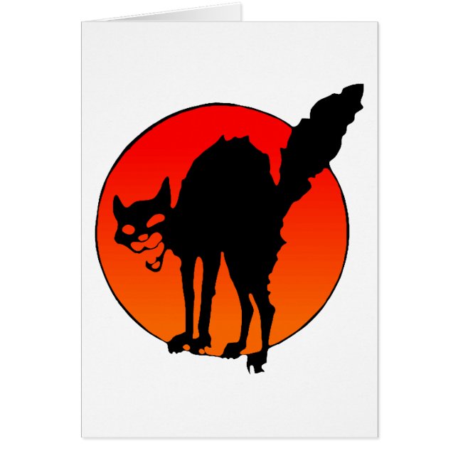 Syndikalist katt hälsningskort (Framsidan)