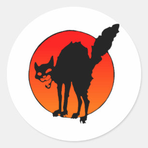 Syndikalist katt runt klistermärke
