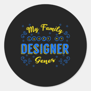 Syndrome Awareness Chromosome Designer Genes Down Runt Klistermärke