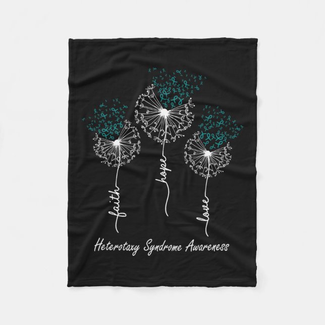 Syndrome Awareness Faith Hope Kärlek Fleecefilt (Framsidan)