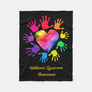 Syndrome Awareness Händer Williams Syndrome Gift Fleecefilt