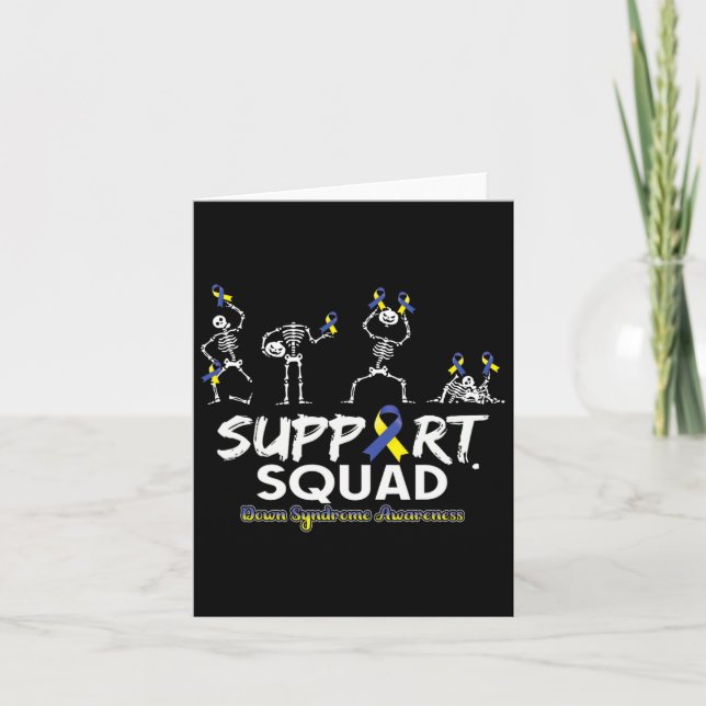 Syndrome Awareness Skeleton Support Squad Hallowee Kort (Framsida)